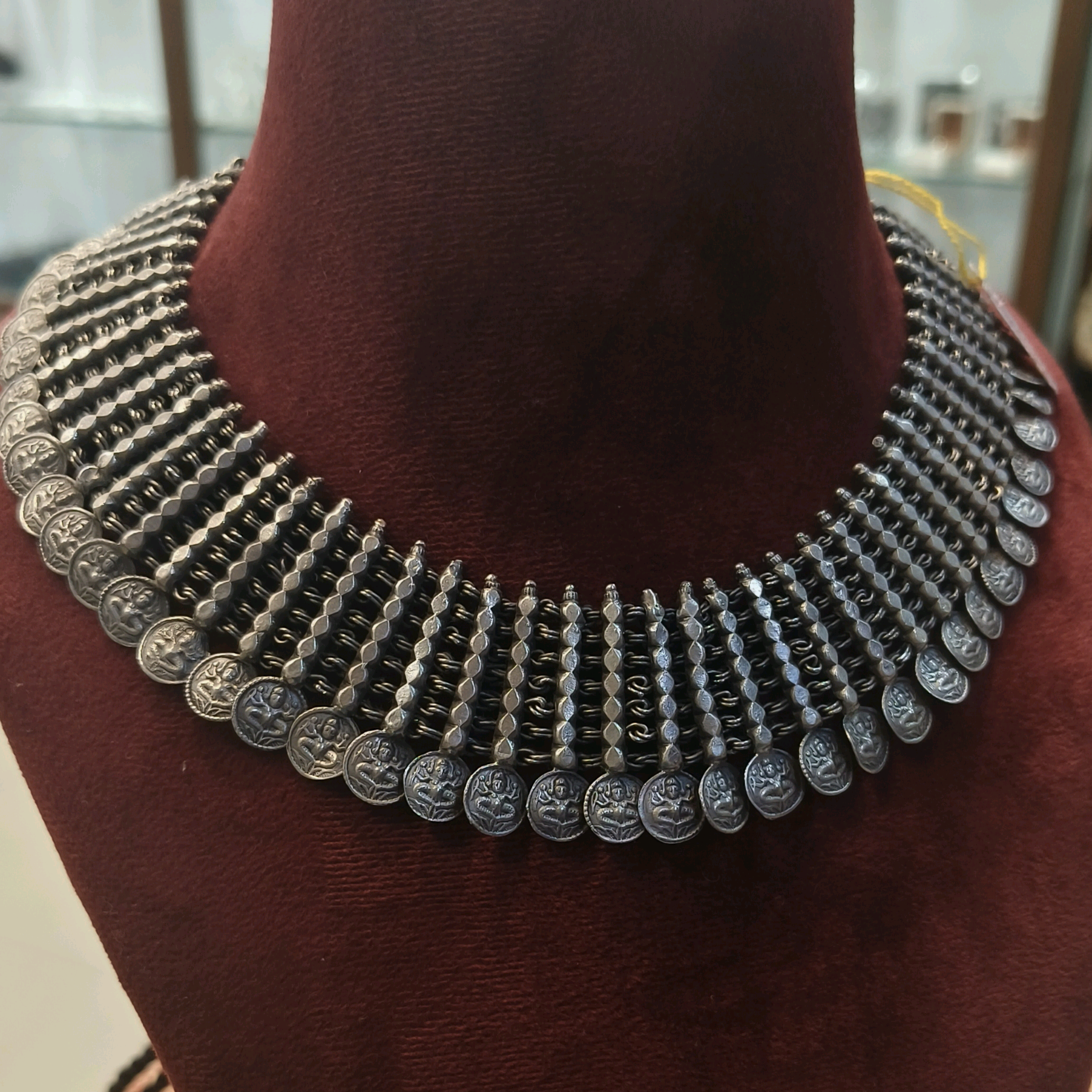 Kaara Coin Necklace in Silver